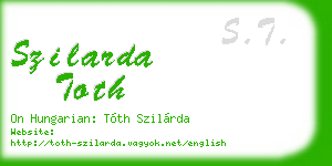 szilarda toth business card